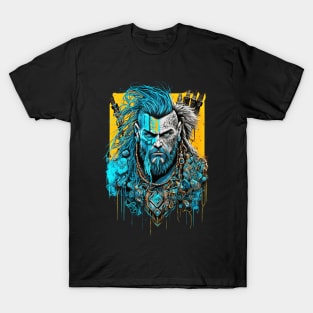 Neon Cyberpunk Viking - V1.06 T-Shirt